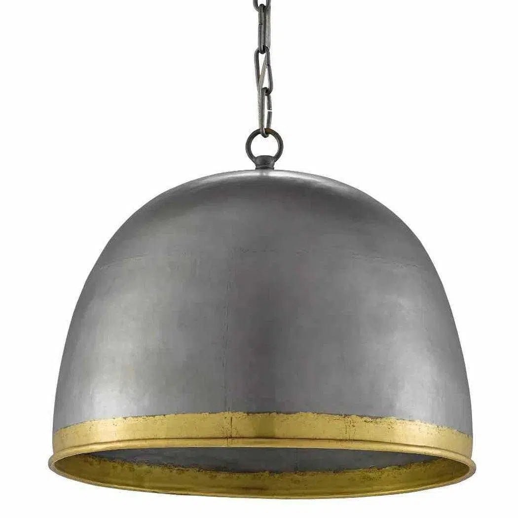 Pewter Polished Brass Matute Pendant