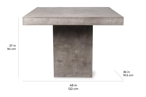 Phil Counter Table - Slate Grey Outdoor Counter Table-Outdoor Side Tables-Seasonal Living-LOOMLAN