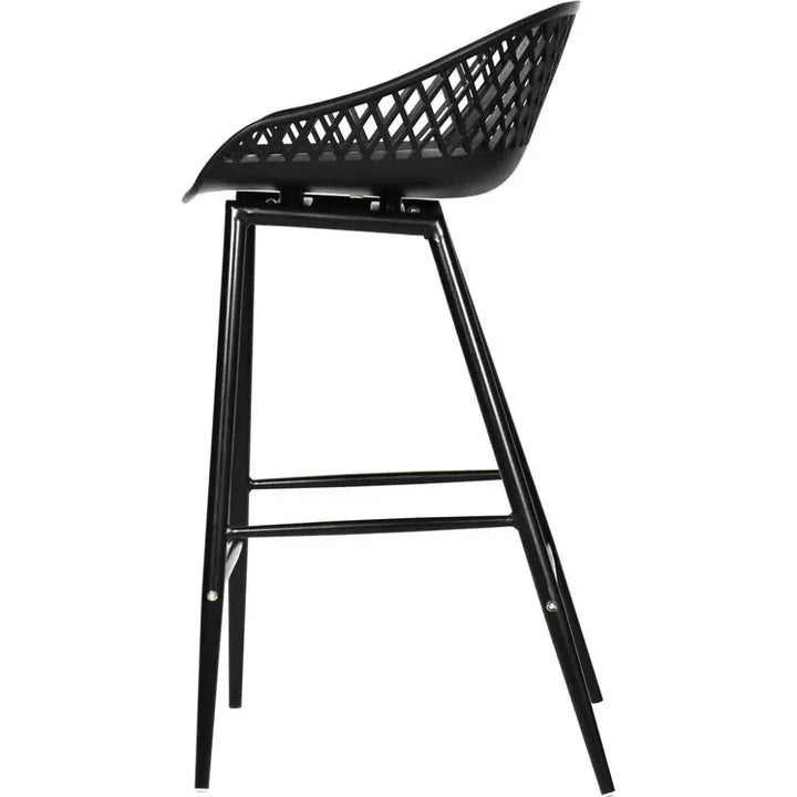 Piazza Black Outdoor Counter Stool - LOOMLAN - Moe's Home - Counter Stools