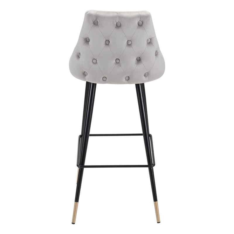 Piccolo Bar Chair Gray Bar Stools LOOMLAN By Zuo Modern