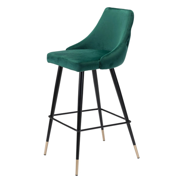 Piccolo Bar Chair Green Bar Stools LOOMLAN By Zuo Modern