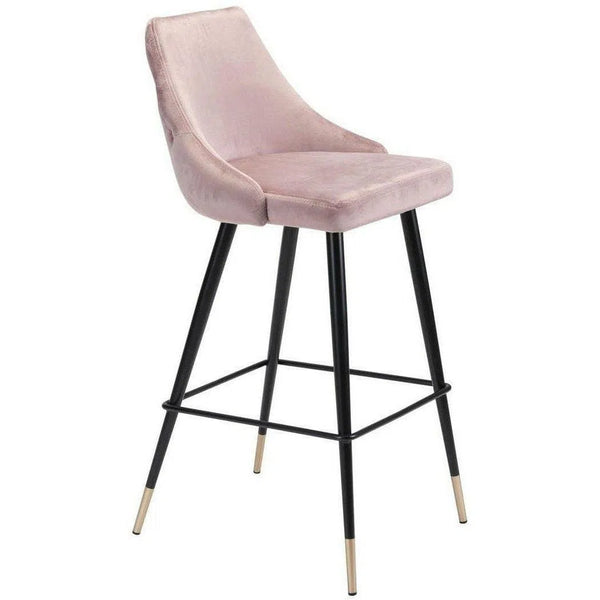 Piccolo Bar Chair Pink Bar Stools LOOMLAN By Zuo Modern
