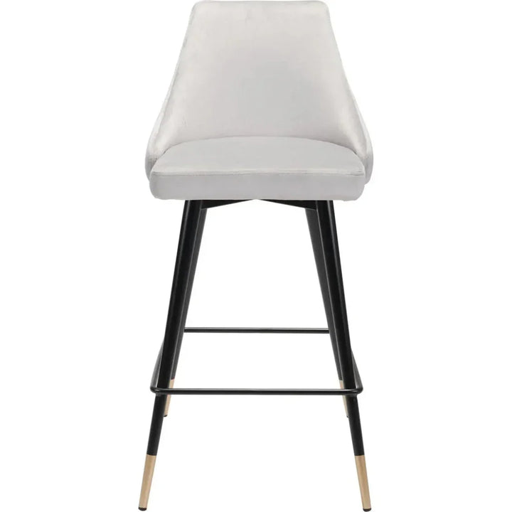 Piccolo Counter Chair Gray - LOOMLAN - Zuo Modern - Counter Stools
