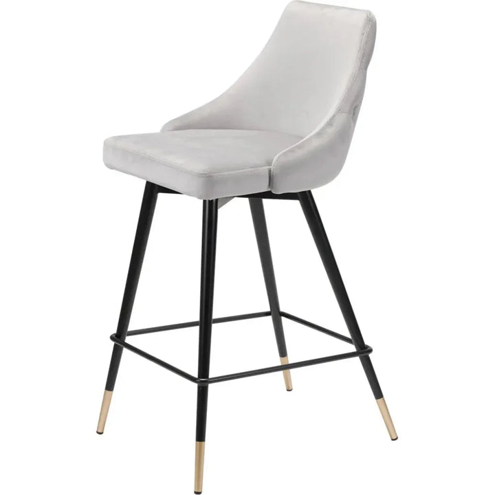 Piccolo Counter Chair Gray - LOOMLAN - Zuo Modern - Counter Stools