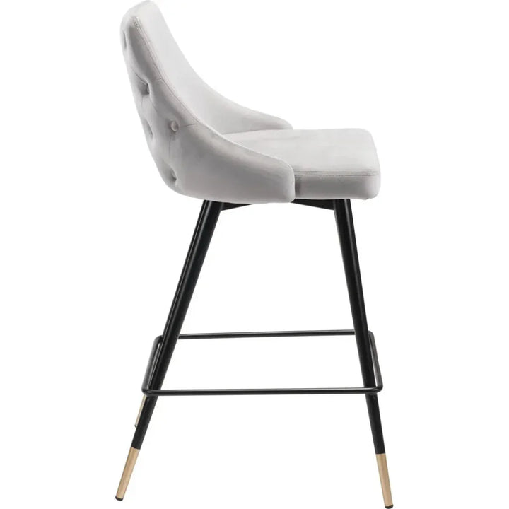 Piccolo Counter Chair Gray - LOOMLAN - Zuo Modern - Counter Stools