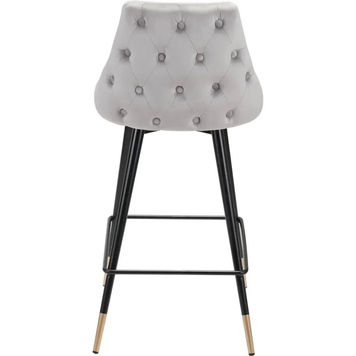 Piccolo Counter Chair Gray - LOOMLAN - Zuo Modern - Counter Stools