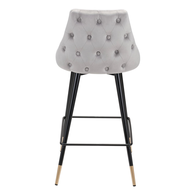 Piccolo Counter Chair Gray Counter Stools LOOMLAN By Zuo Modern