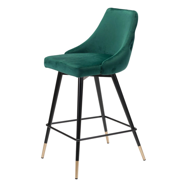 Piccolo Counter Chair Green Counter Stools LOOMLAN By Zuo Modern