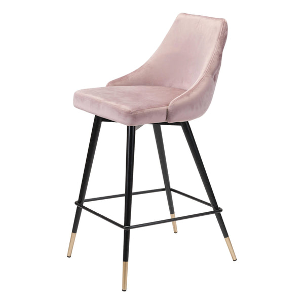 Piccolo Counter Chair Pink Counter Stools LOOMLAN By Zuo Modern