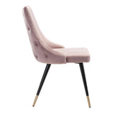 Piccolo Dining Chair (Set of 2) Pink Dining Chairs LOOMLAN By Zuo Modern