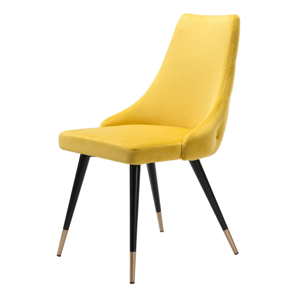 Piccolo Dining Chair (Set of 2) Yellow Dining Chairs LOOMLAN By Zuo Modern