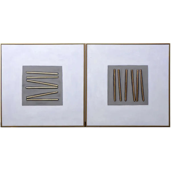 Pick Up Sticks Set Hand Painted Wall Art