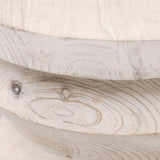 Pier Accent White End Table Reclaimed Solid Wood Side Tables LOOMLAN By Essentials For Living