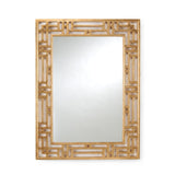 Pierced Metal Framed Wall Mirror-Wall Mirrors-Chelsea House-Gold-LOOMLAN