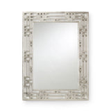 Pierced Metal Framed Wall Mirror-Wall Mirrors-Chelsea House-Silver-LOOMLAN