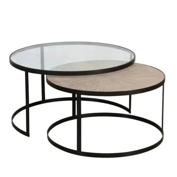 Pierre Iron d Nesting Round Coffee Table - LOOMLAN - Artesia - Coffee Tables