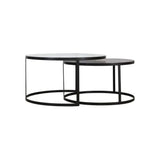 Pierre Iron d Nesting Round Coffee Table-Coffee Tables-Artesia-LOOMLAN