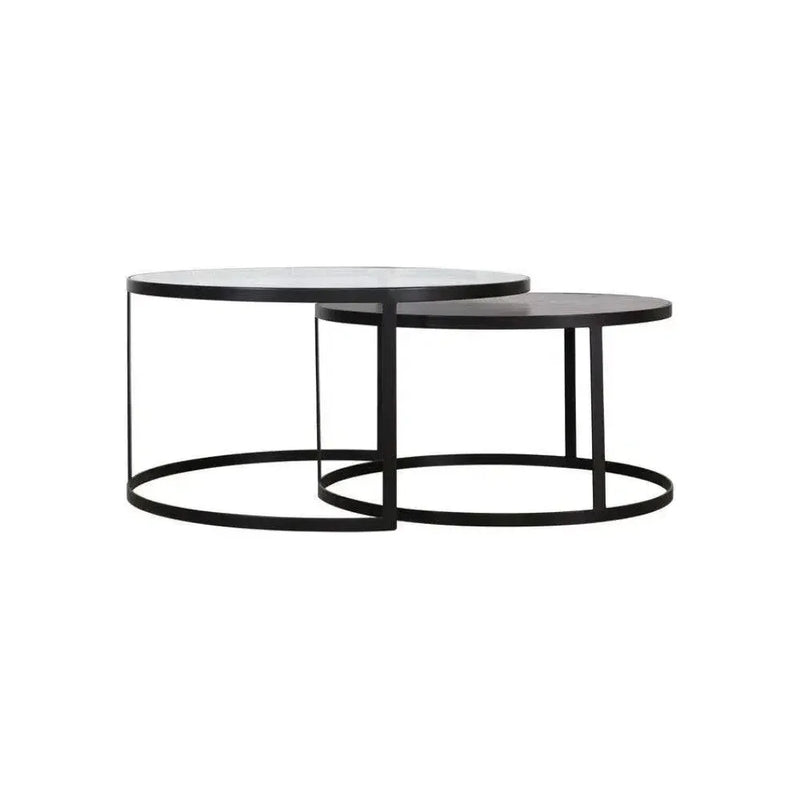 Pierre Iron d Nesting Round Coffee Table-Coffee Tables-Artesia-LOOMLAN