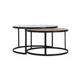 Pierre Iron d Nesting Round Coffee Table-Coffee Tables-Artesia-LOOMLAN