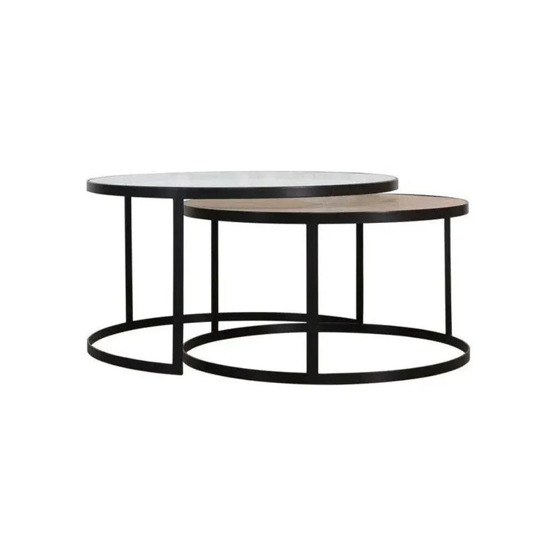 Pierre Iron d Nesting Round Coffee Table-Coffee Tables-Artesia-LOOMLAN