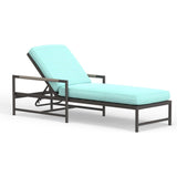 Pietra Adjustable Backrest Outdoor Chaise-Outdoor Chaises-Sunset West-Dupione Celeste-LOOMLAN