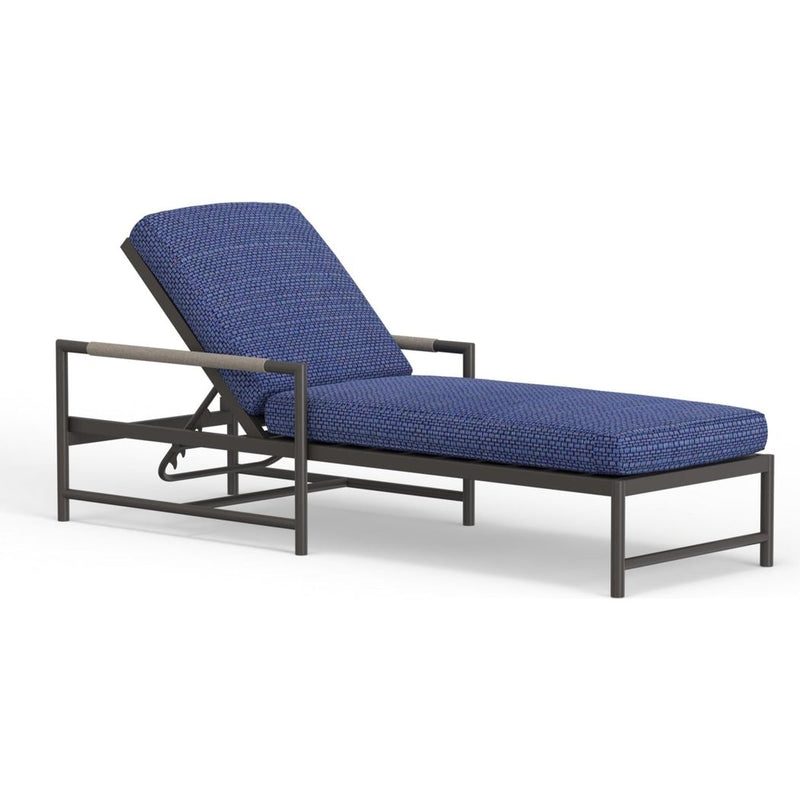 Pietra Adjustable Backrest Outdoor Chaise-Outdoor Chaises-Sunset West-Echo Midnight-LOOMLAN