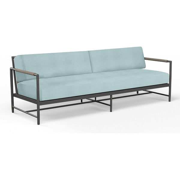 Pietra Modern Sunbrella Comfort Outdoor Couch-Outdoor Sofas & Loveseats-Sunset West-Dupione Celeste-LOOMLAN