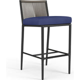 Pietra Weather-Resistant Patio Counter Stool-Outdoor Counter Stools-Sunset West-Echo Midnight-LOOMLAN