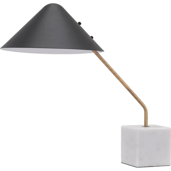 Pike Table Lamp Black & White - LOOMLAN - Zuo Modern - Table Lamps