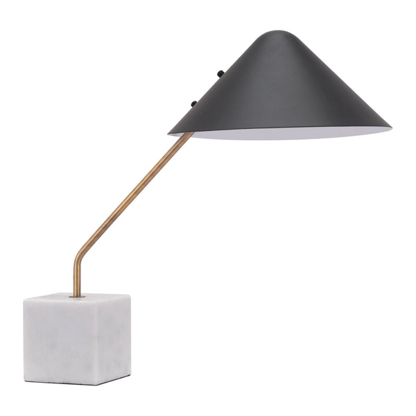 Pike Table Lamp Black & White Table Lamps LOOMLAN By Zuo Modern