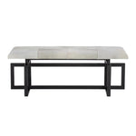 Pilar Cowhide Transitional Backless Bench