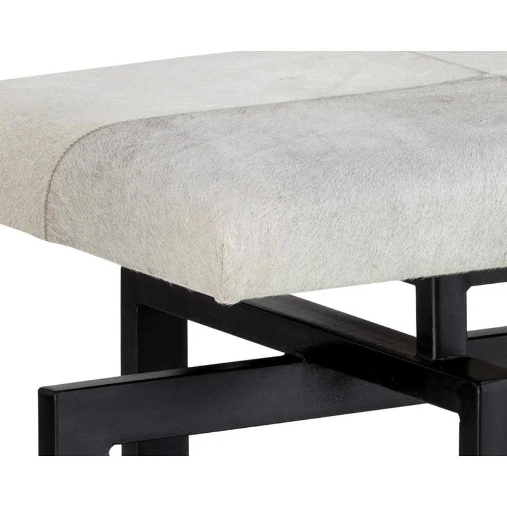 Pilar Cowhide Transitional Backless Bench