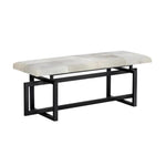 Pilar Cowhide Transitional Backless Bench