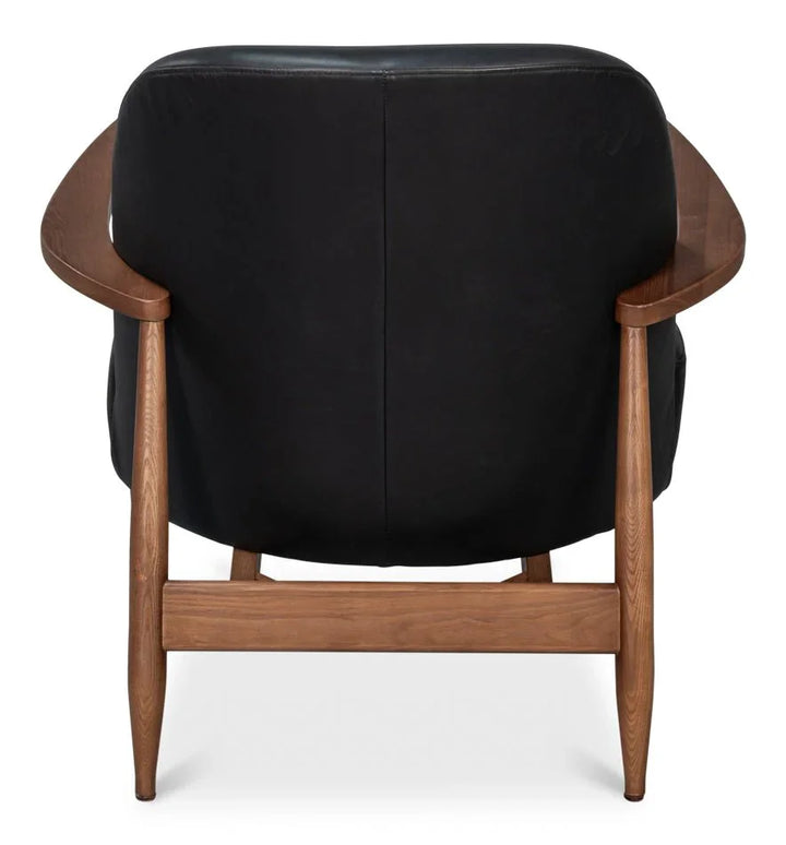 Pindar Traditional Leather Armchair - LOOMLAN - Sarreid - Club Chairs