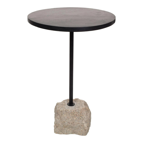 Pink Granite Base Colo Accent Table Black Wood Top Side Tables LOOMLAN By Moe's Home