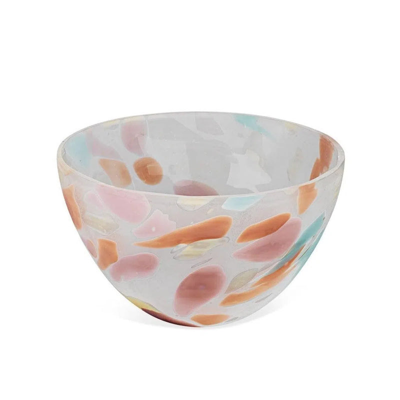 Pink Jaspe Glass Watercolor Bowl - Small Boxes & Bowls LOOMLAN By Jamie Young