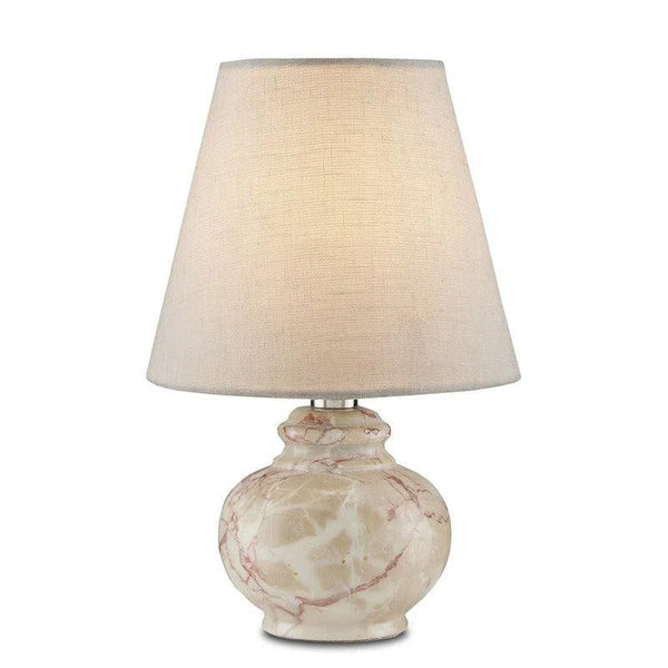 Pink Piccolo Tan Mini Table Lamp Table Lamps LOOMLAN By Currey & Co