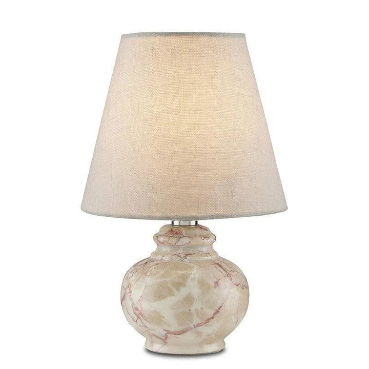 Pink Piccolo Tan Mini Table Lamp - LOOMLAN - Currey & Co - Table Lamps