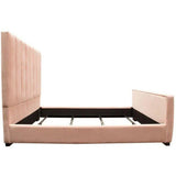 Pink Velvet Tufted Eastern King Bed Frame