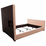 Pink Velvet Tufted Eastern King Bed Frame