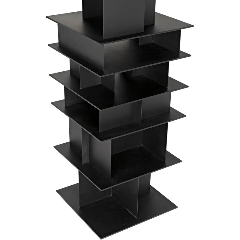 Pisa Shelf, Black Steel-Wall Shelves & Ledgers-Noir-LOOMLAN