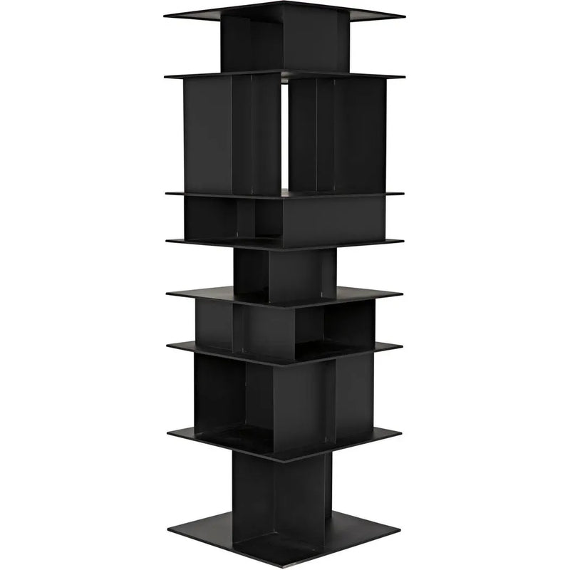 Pisa Shelf, Black Steel-Wall Shelves & Ledgers-Noir-LOOMLAN