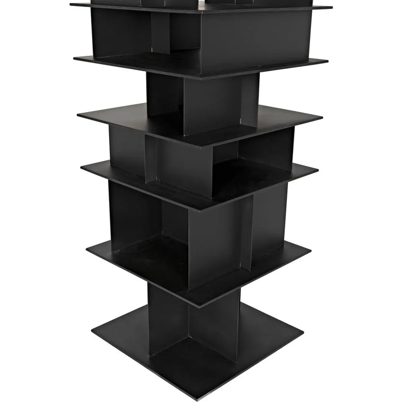 Pisa Shelf, Black Steel-Wall Shelves & Ledgers-Noir-LOOMLAN