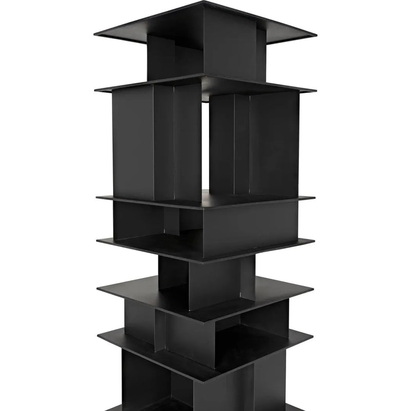 Pisa Shelf, Black Steel-Wall Shelves & Ledgers-Noir-LOOMLAN