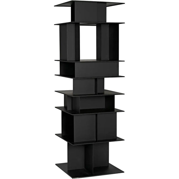 Pisa Shelf, Black Steel-Wall Shelves & Ledgers-Noir-LOOMLAN