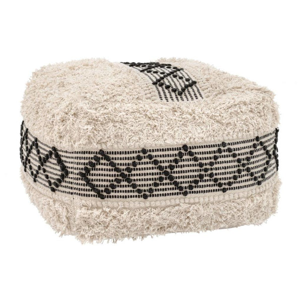 Pisco Textured Fabric Ottoman