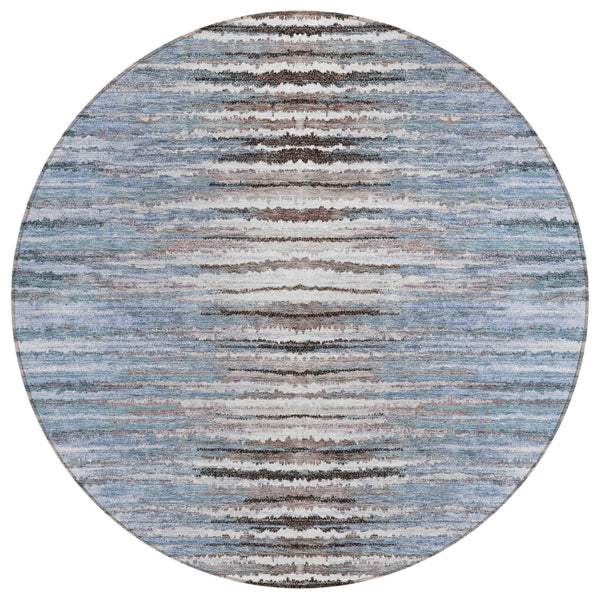 Pixel Weave Sky Washable Indoor-Outdoor Rug