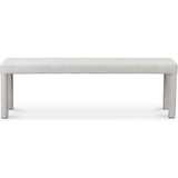 Place Iron and Wood Dining Bench-Dining Benches-Moe's Home-Light Grey-LOOMLAN