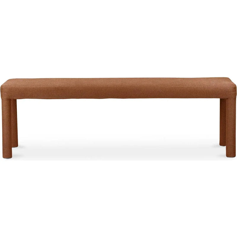 Place Iron and Wood Dining Bench-Dining Benches-Moe's Home-Rust-LOOMLAN