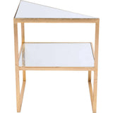 Planes Side Table Gold & Mirror